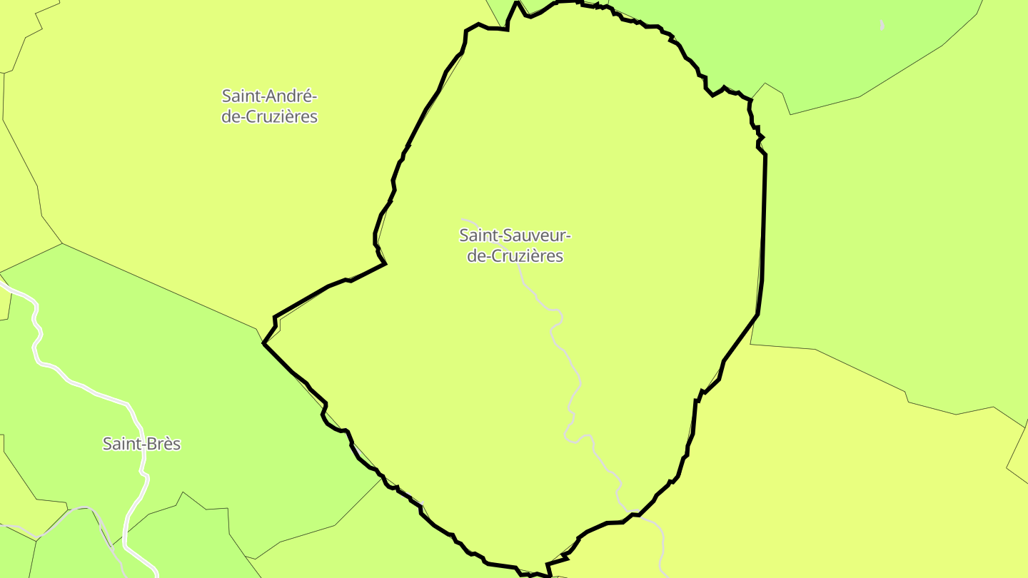 Carte des prix de l'immobilier Saint-Sauveur-de-Cruzières