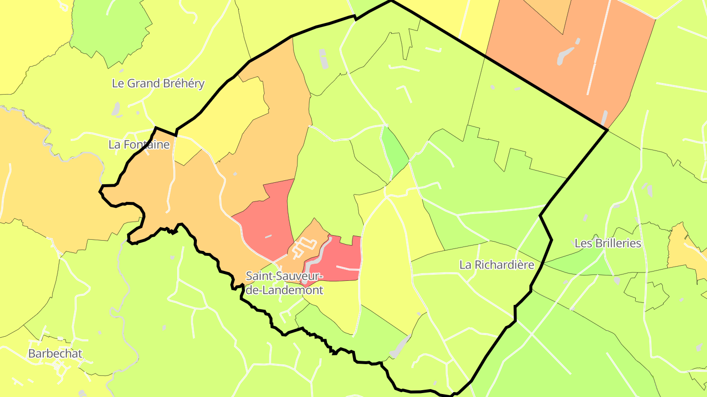 Carte des prix de l'immobilier Saint-Sauveur-de-Landemont