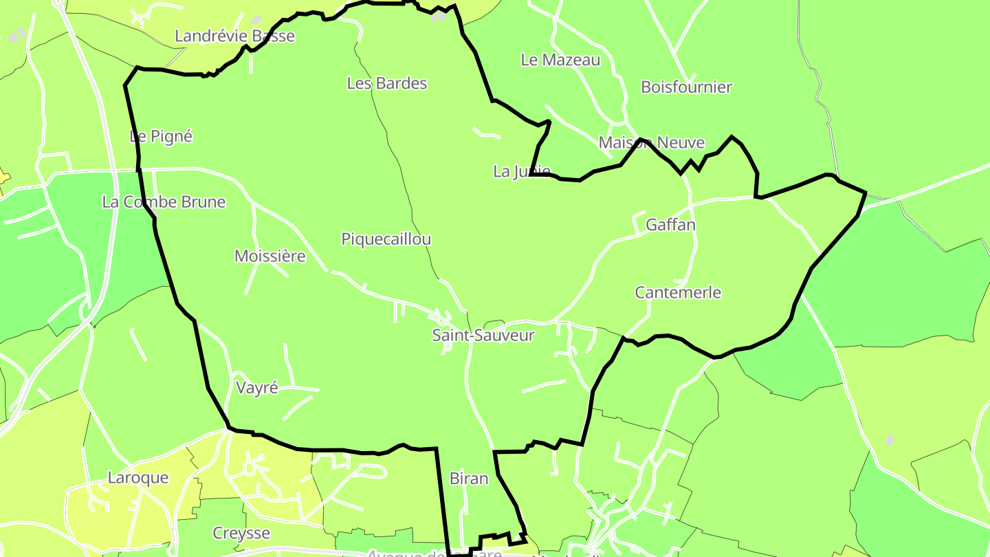 Carte des prix de l'immobilier Saint-Sauveur