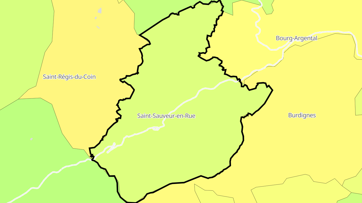 Carte des prix de l'immobilier Saint-Sauveur-en-Rue