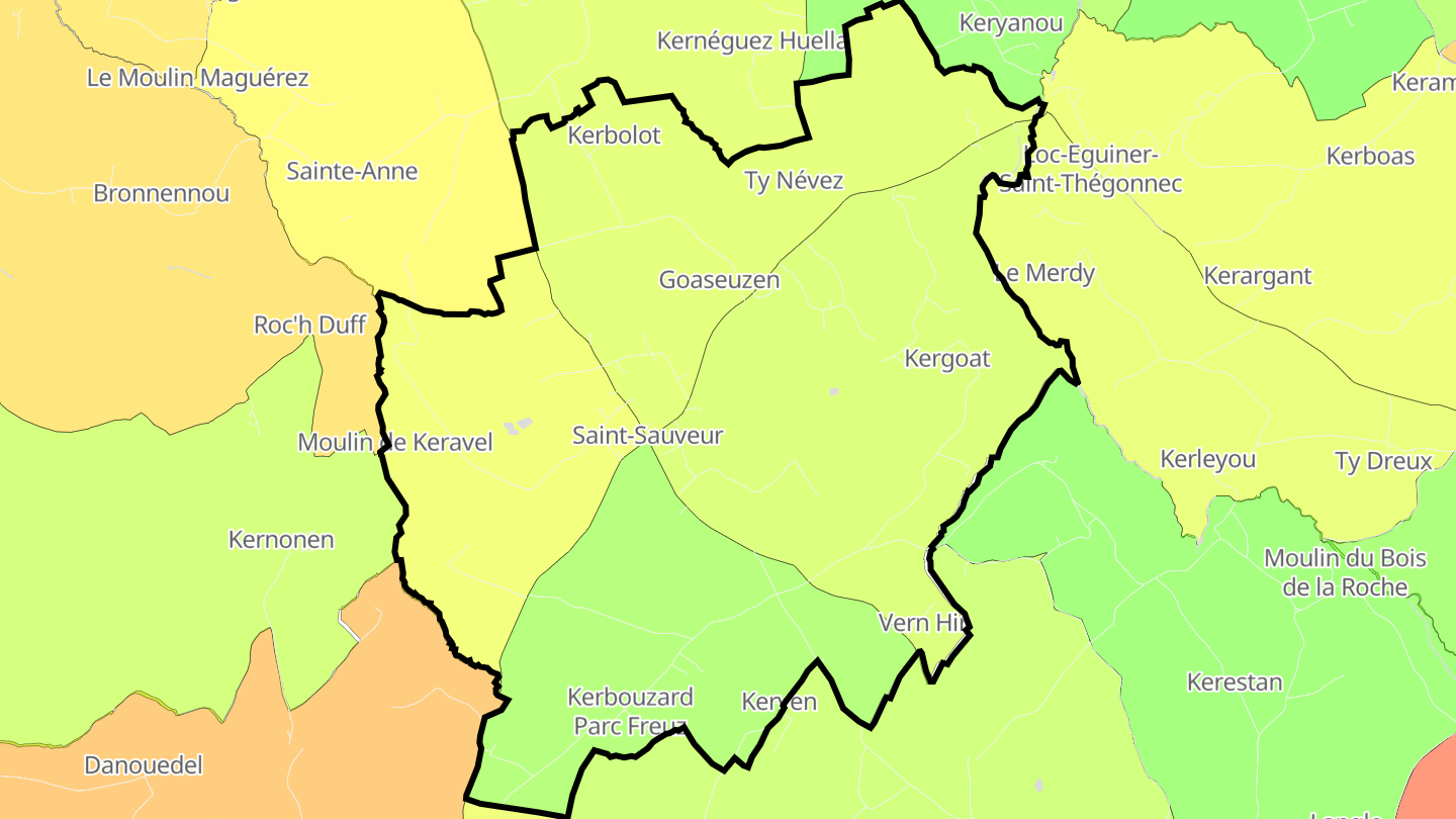 Carte des prix de l'immobilier Saint-Sauveur