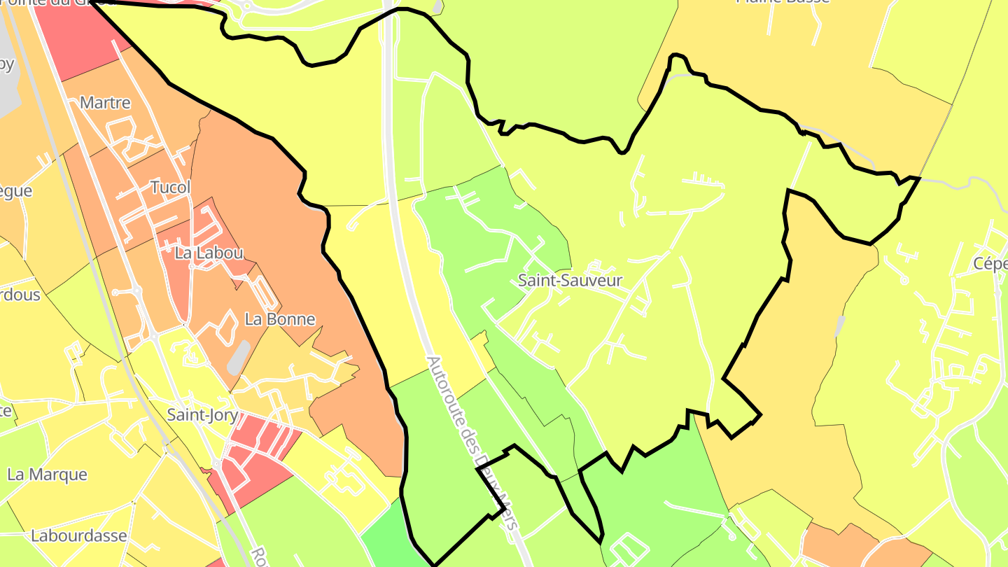 Carte des prix de l'immobilier Saint-Sauveur