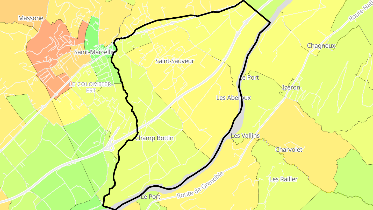 Carte des prix de l'immobilier Saint-Sauveur