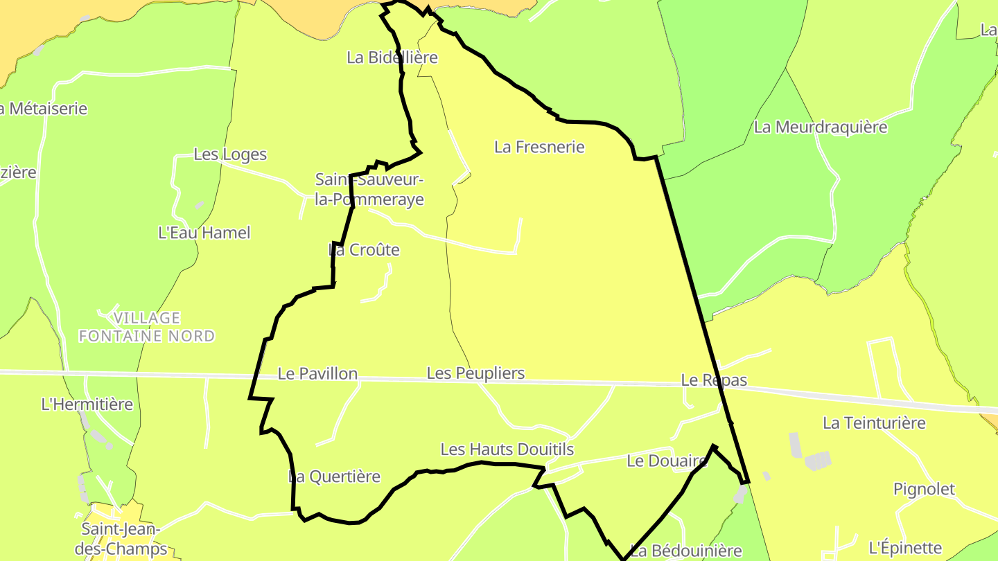 Carte des prix de l'immobilier Saint-Sauveur-la-Pommeraye