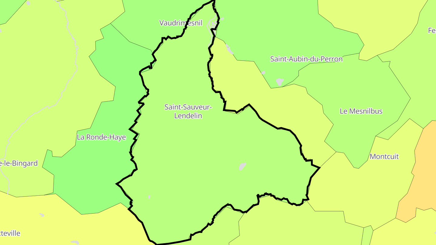 Carte des prix de l'immobilier Saint-Sauveur-Lendelin