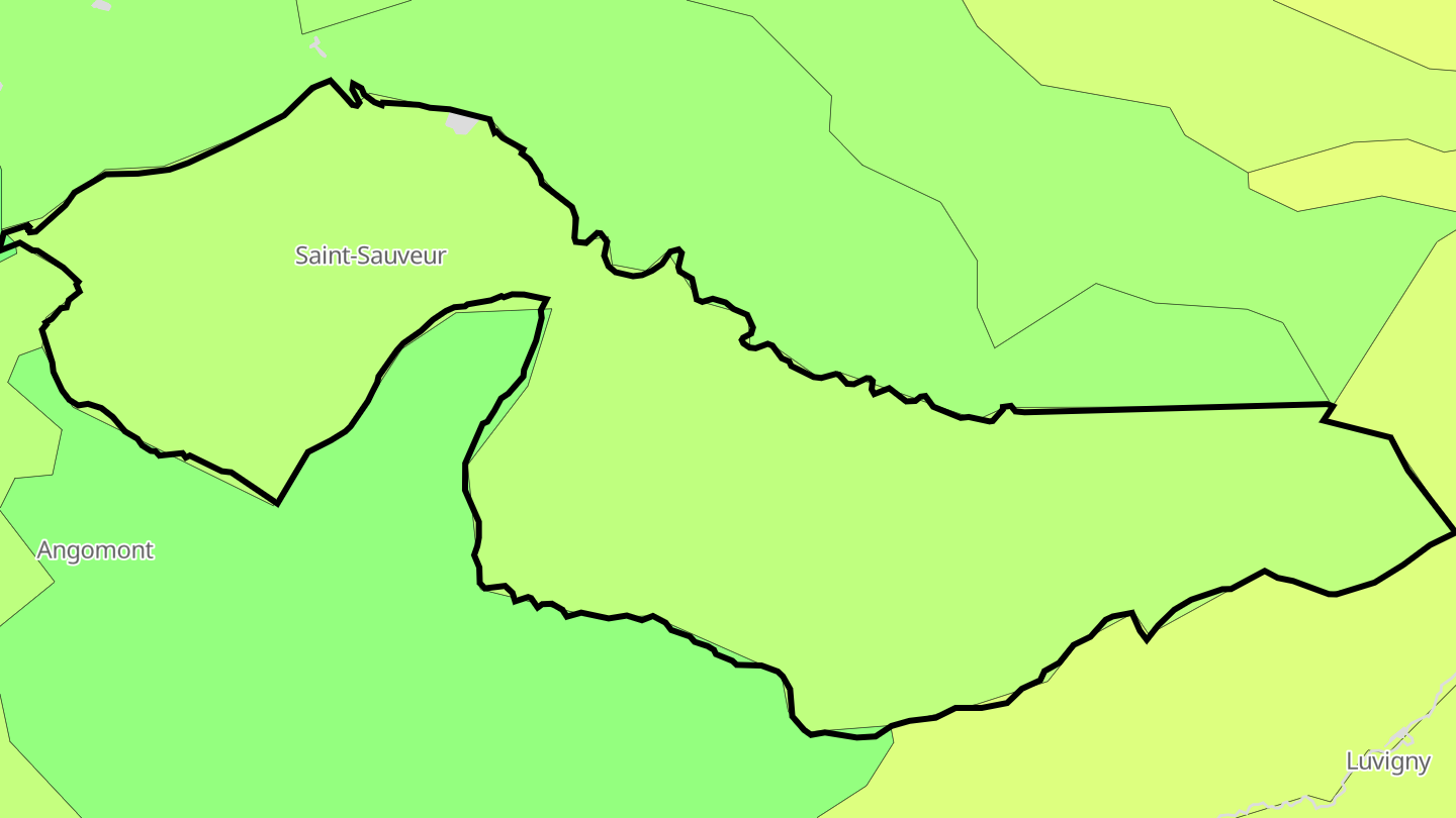 Carte des prix de l'immobilier Saint-Sauveur