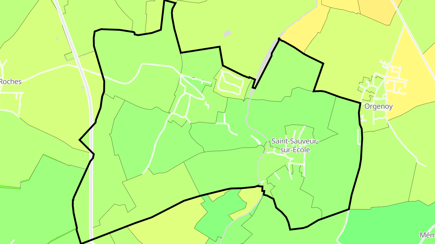 Carte des prix de l'immobilier Saint-Sauveur-sur-École