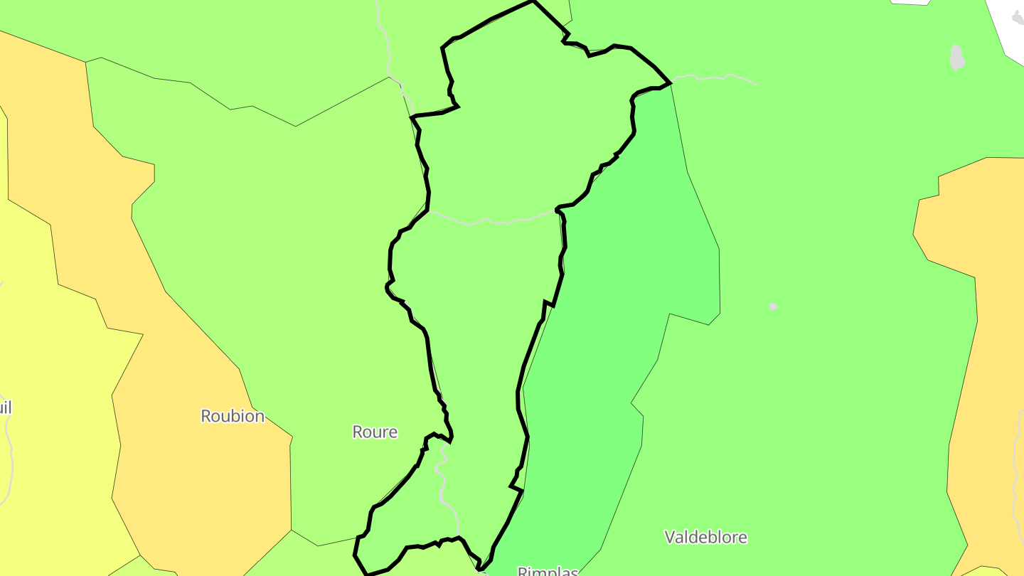 Carte des prix de l'immobilier Saint-Sauveur-sur-Tinée