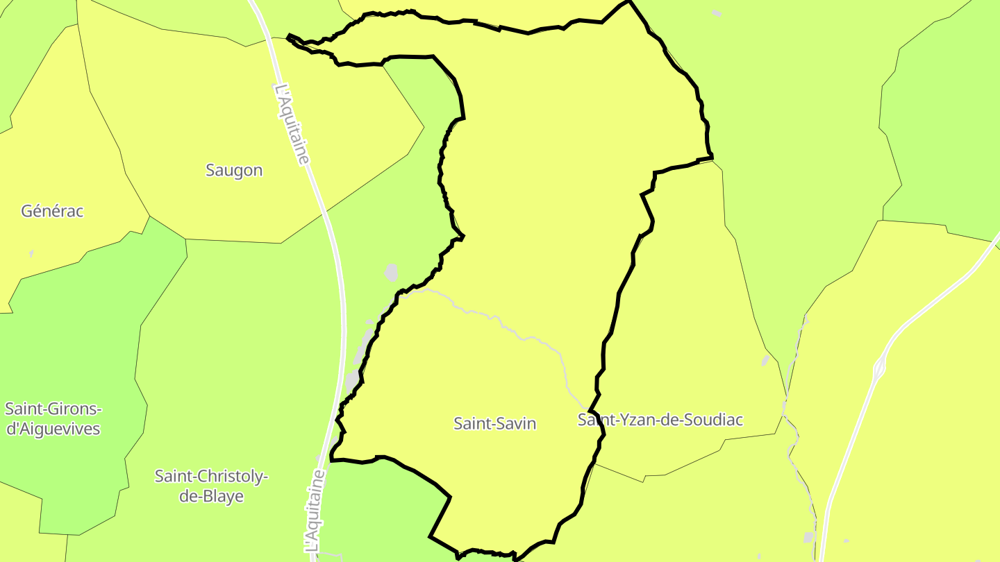 Carte des prix de l'immobilier Saint-Savin