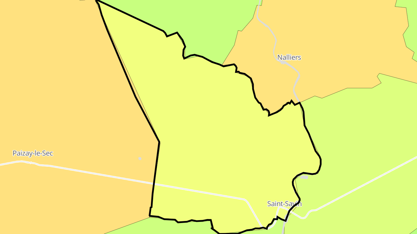 Carte des prix de l'immobilier Saint-Savin