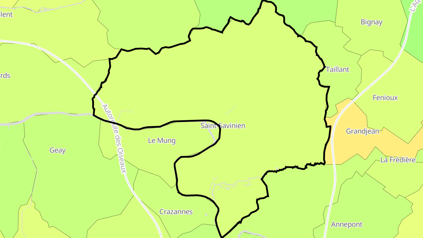 Carte des prix de l'immobilier Saint-Savinien