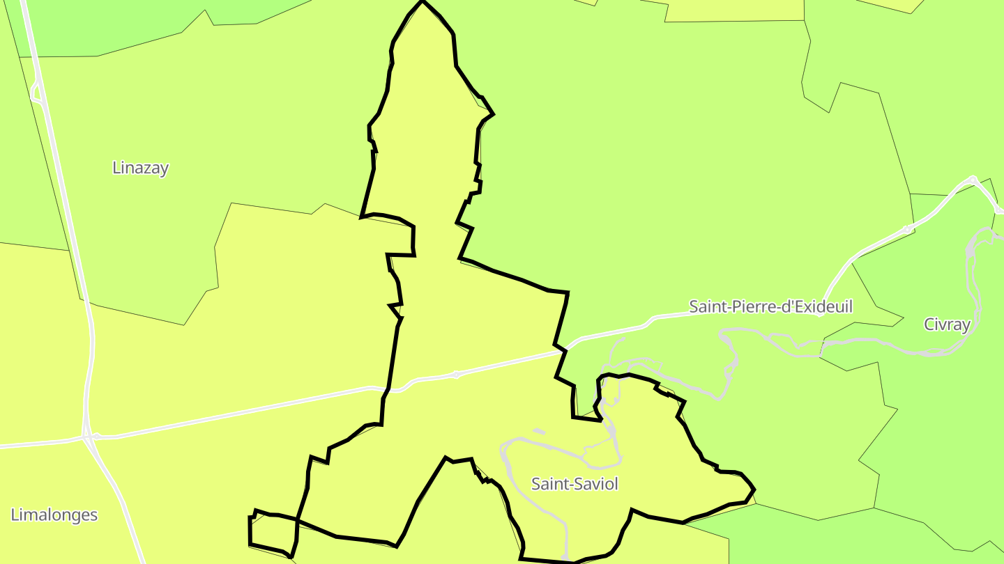 Carte des prix de l'immobilier Saint-Saviol