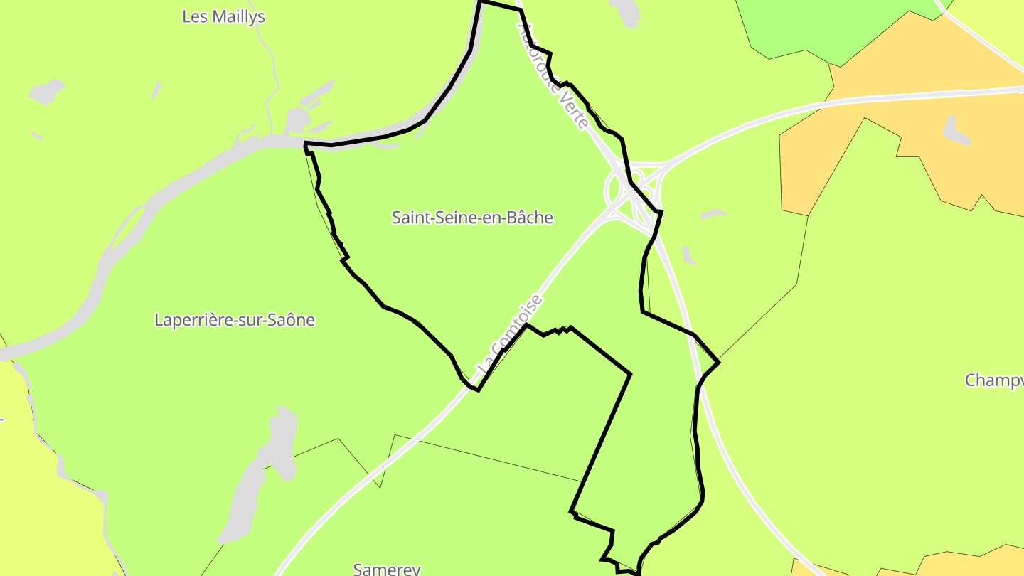 Carte des prix de l'immobilier Saint-Seine-en-Bâche