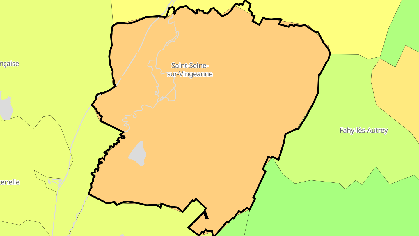 Carte des prix de l'immobilier Saint-Seine-sur-Vingeanne