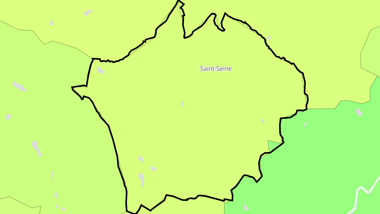 Carte des prix de l'immobilier Saint-Seine