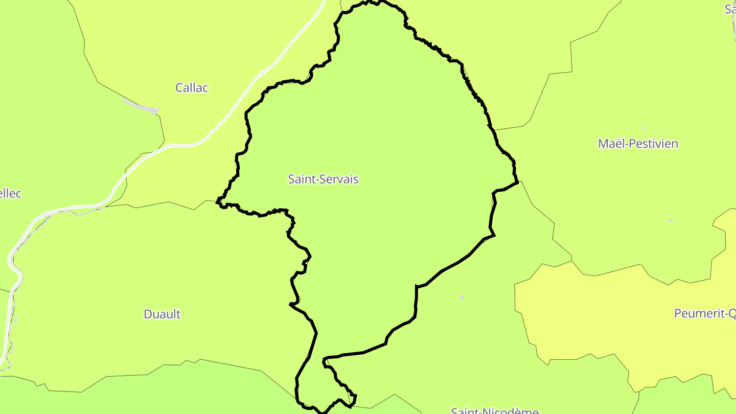 Carte des prix de l'immobilier Saint-Servais