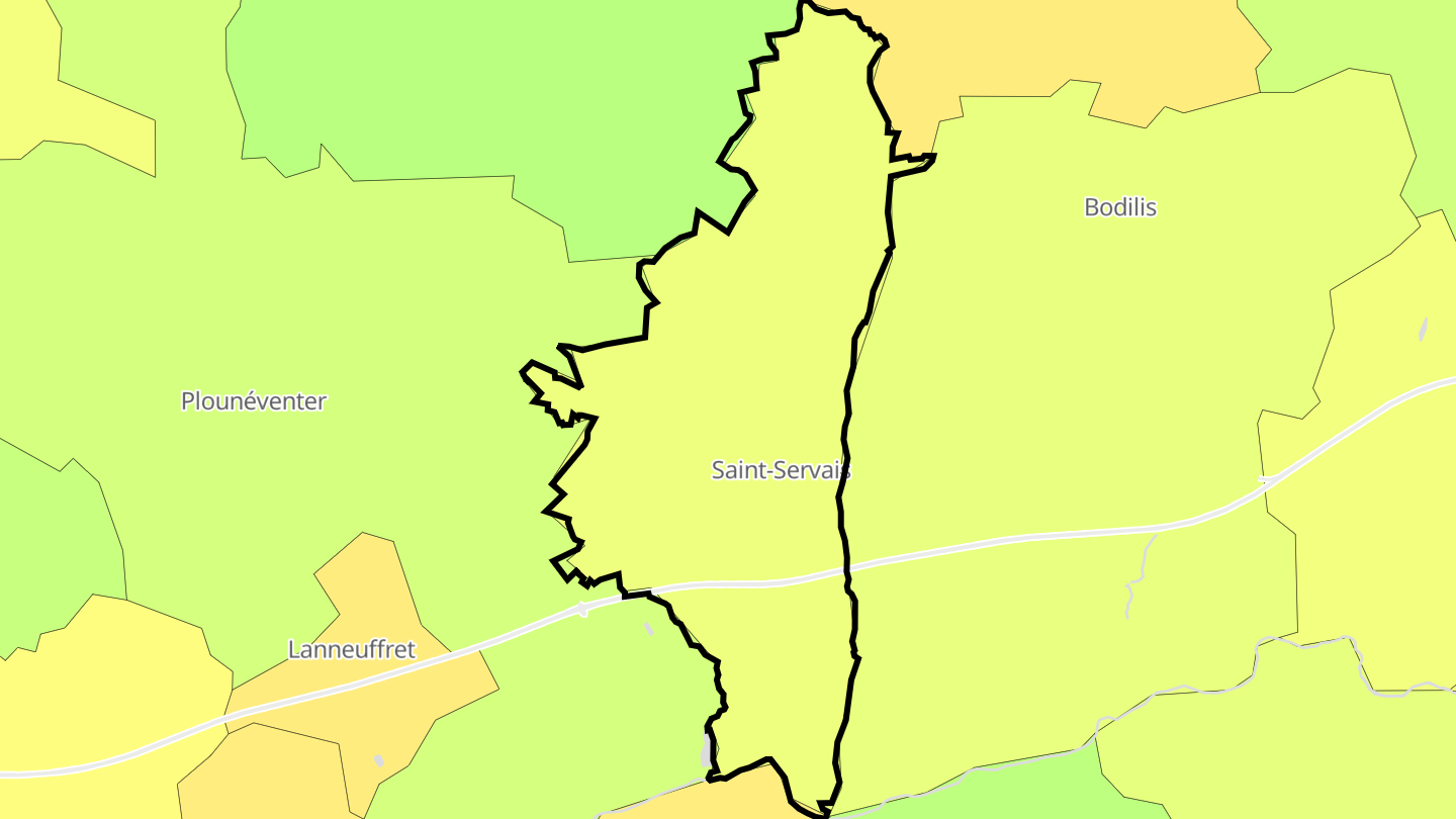 Carte des prix de l'immobilier Saint-Servais