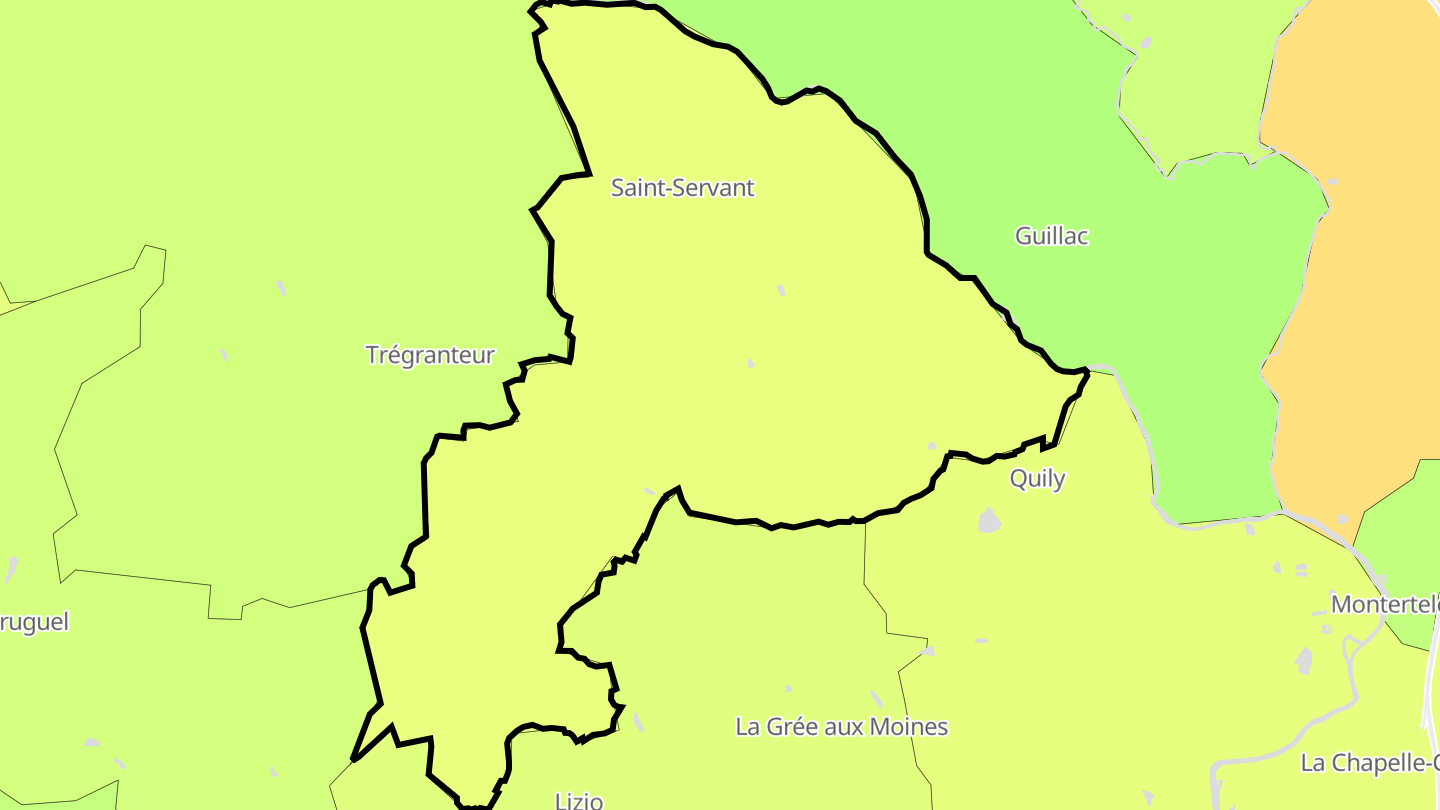Carte des prix de l'immobilier Saint-Servant