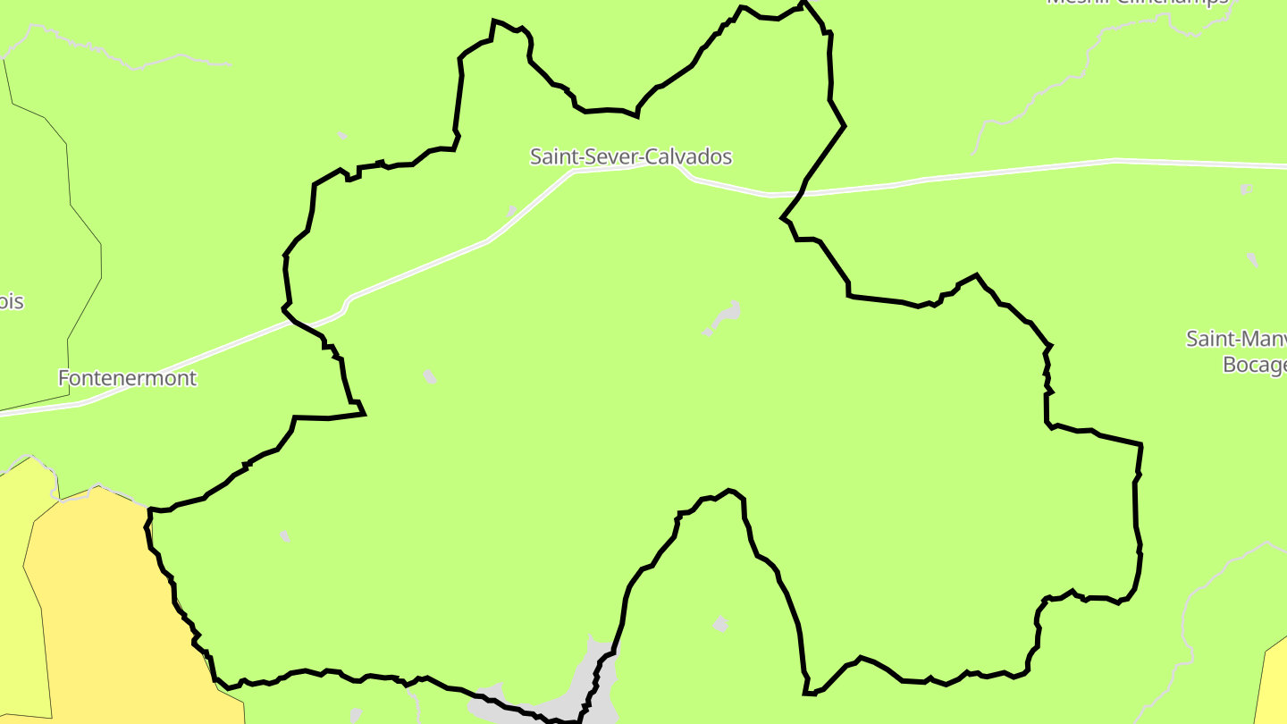 Carte des prix de l'immobilier Saint-Sever-Calvados