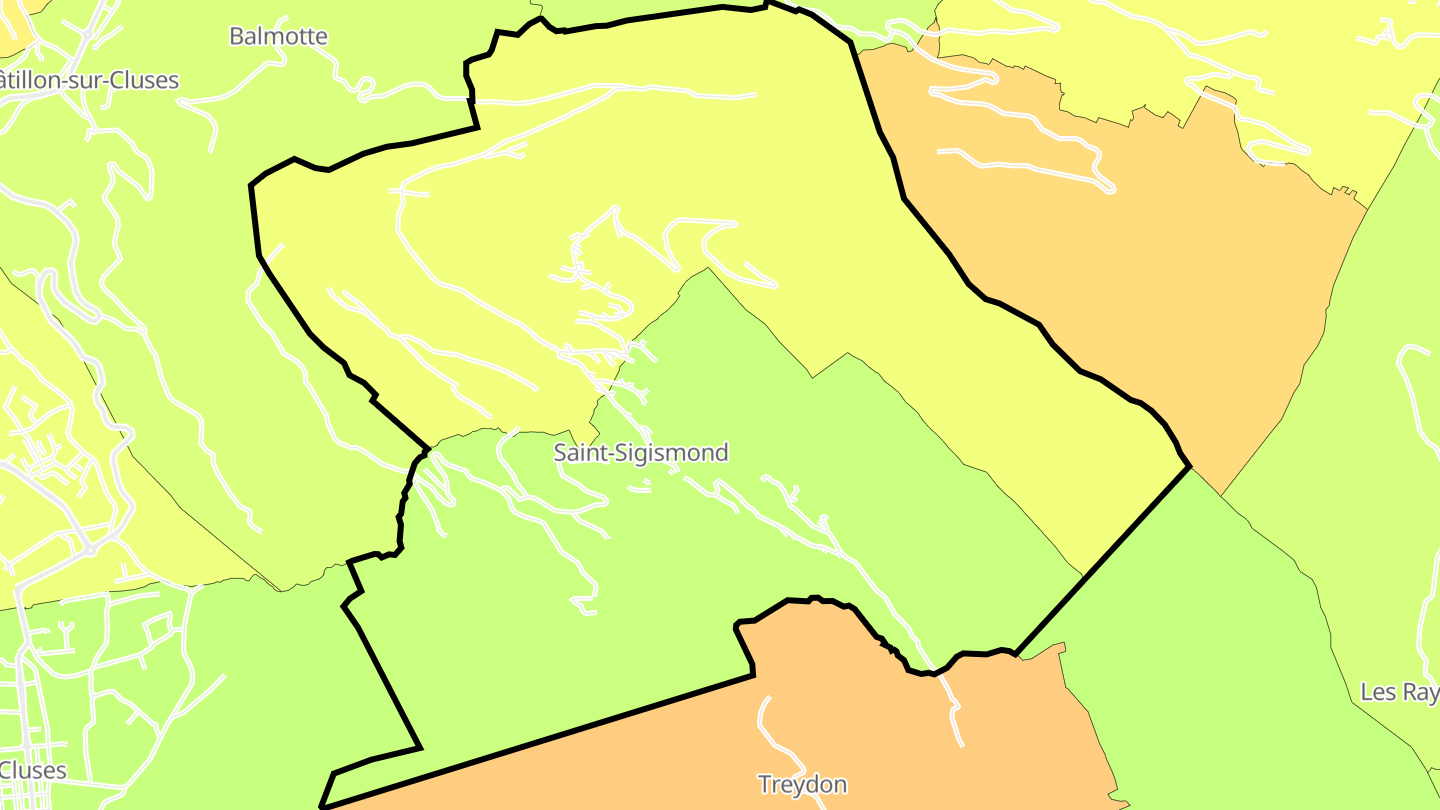 Carte des prix de l'immobilier Saint-Sigismond