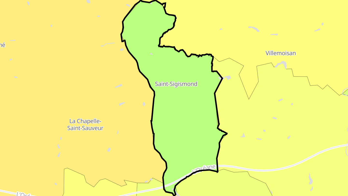 Carte des prix de l'immobilier Saint-Sigismond