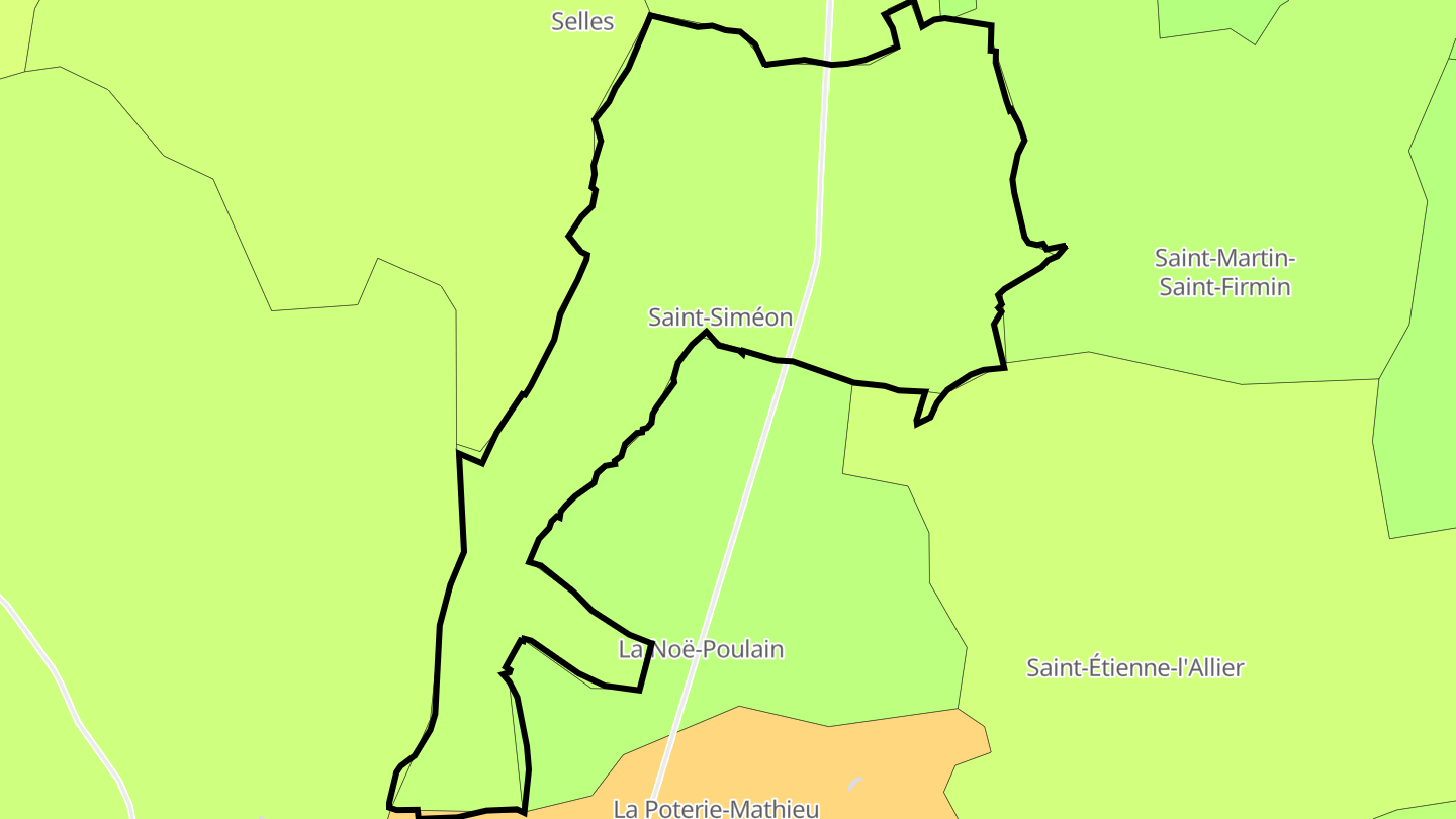 Carte des prix de l'immobilier Saint-Siméon