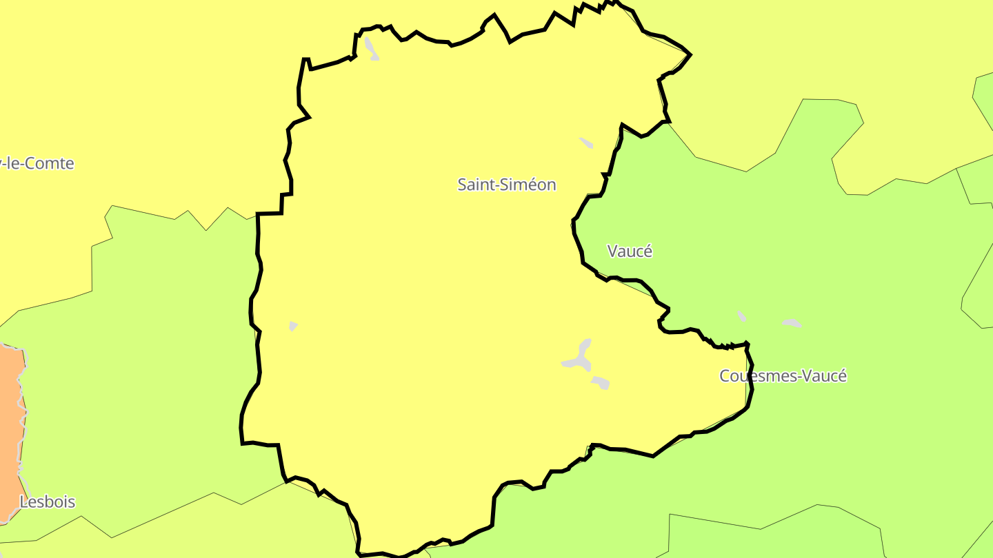 Carte des prix de l'immobilier Saint-Siméon