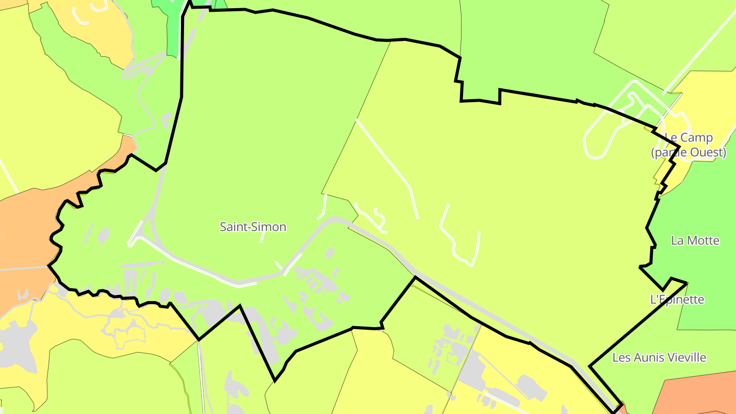 Carte des prix de l'immobilier Saint-Simon