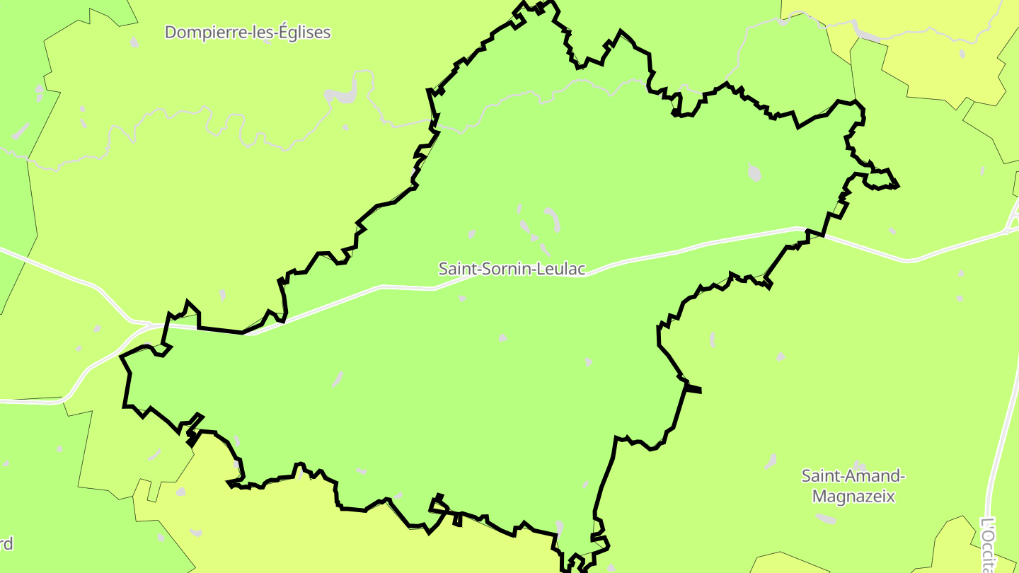 Carte des prix de l'immobilier Saint-Sornin-Leulac