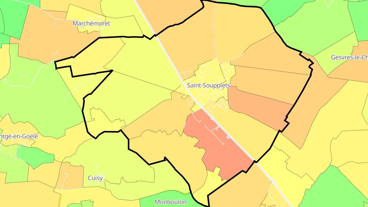 Carte des prix de l'immobilier Saint-Soupplets