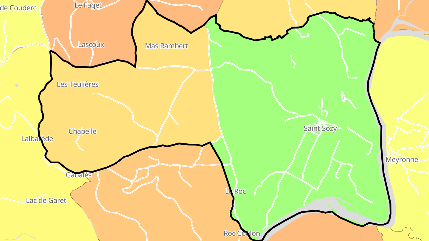 Carte des prix de l'immobilier Saint-Sozy