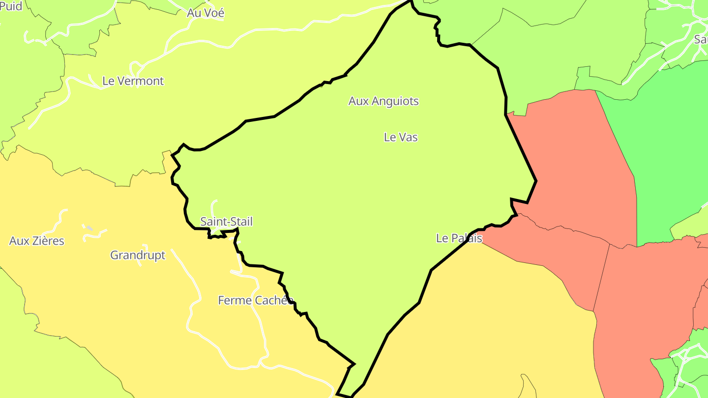 Carte des prix de l'immobilier Saint-Stail