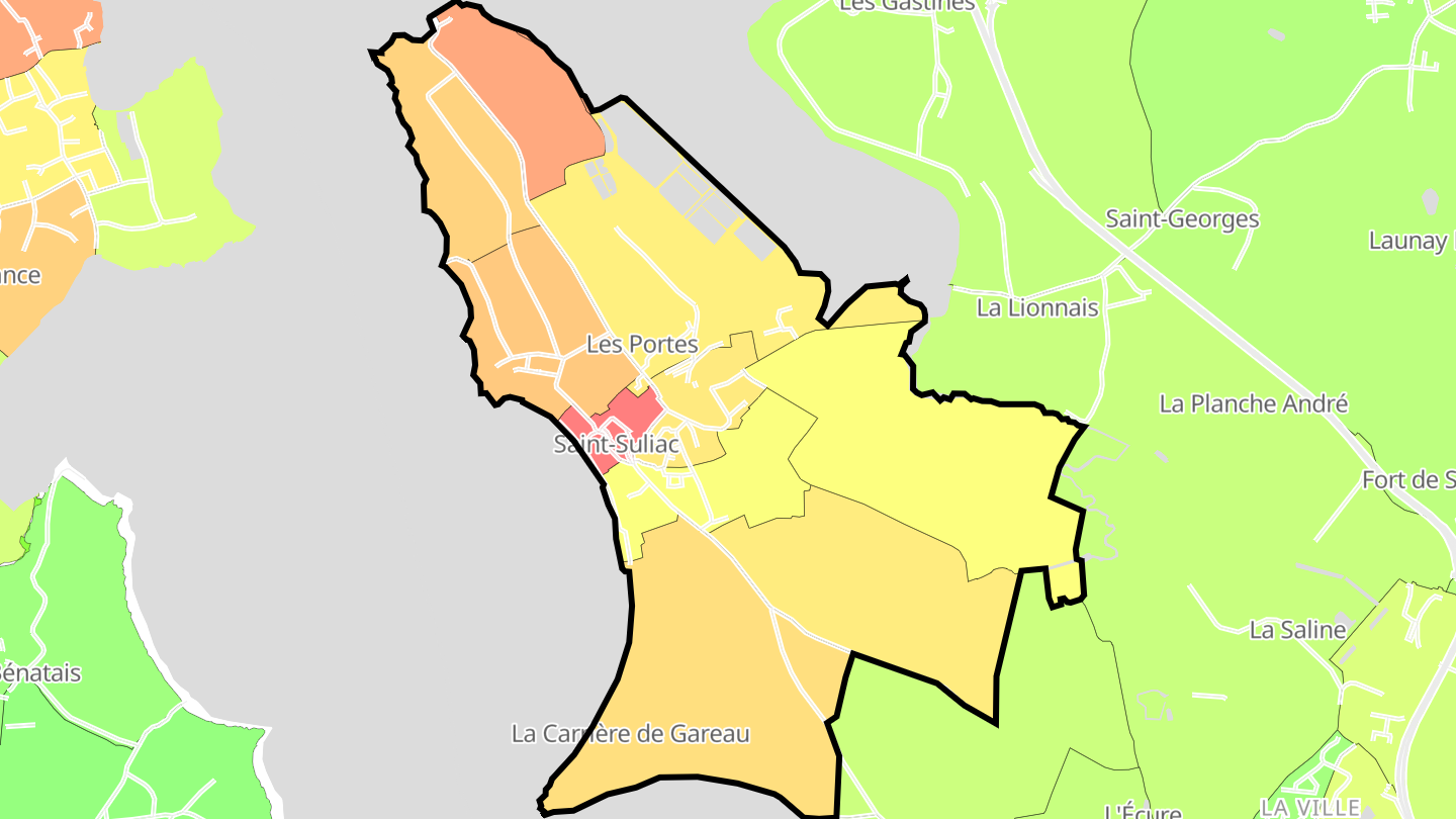 Carte des prix de l'immobilier Saint-Suliac