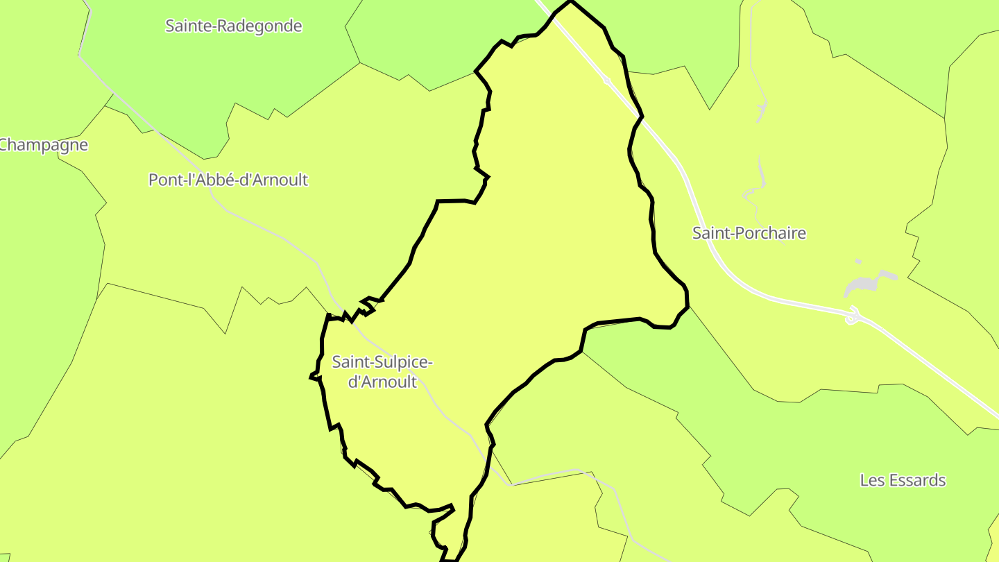 Carte des prix de l'immobilier Saint-Sulpice-d'Arnoult