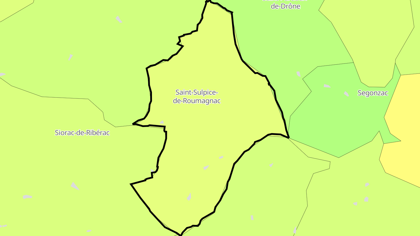 Carte des prix de l'immobilier Saint-Sulpice-de-Roumagnac