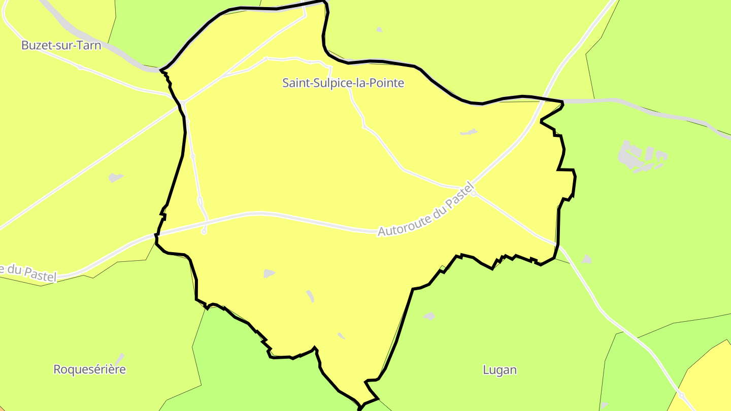 Carte des prix de l'immobilier Saint-Sulpice-la-Pointe