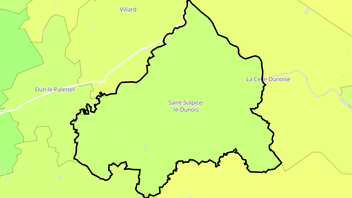 Carte des prix de l'immobilier Saint-Sulpice-le-Dunois