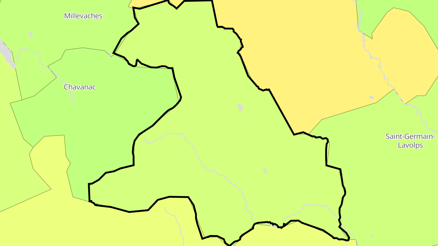 Carte des prix de l'immobilier Saint-Sulpice-les-Bois