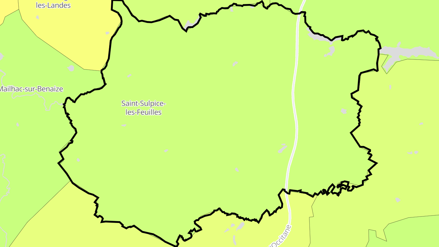 Carte des prix de l'immobilier Saint-Sulpice-les-Feuilles
