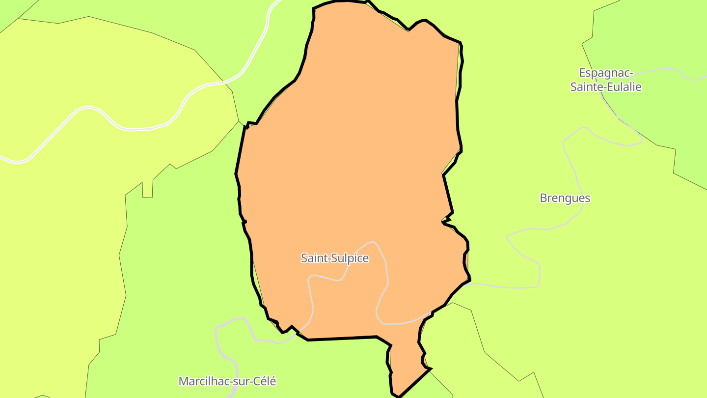 Carte des prix de l'immobilier Saint-Sulpice