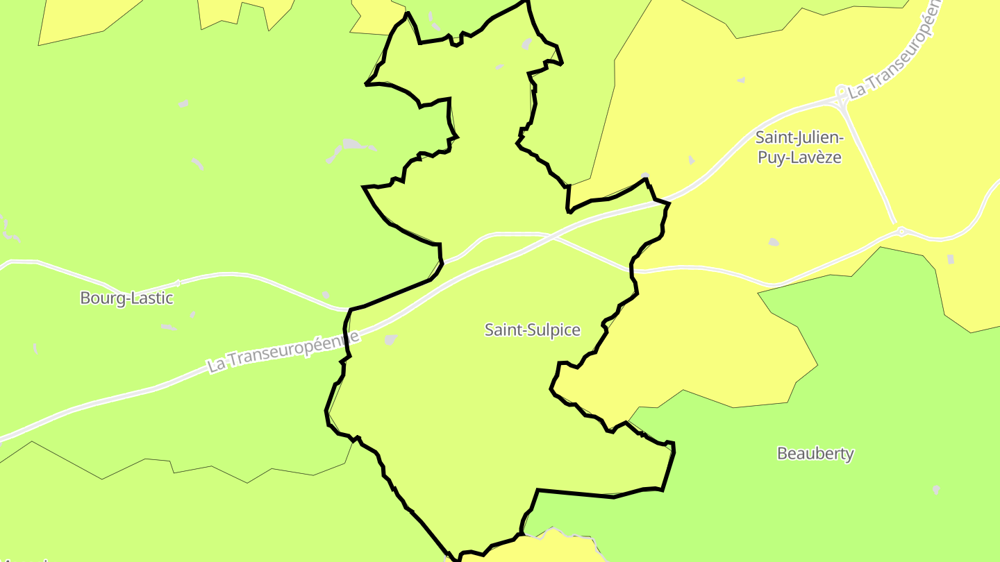 Carte des prix de l'immobilier Saint-Sulpice