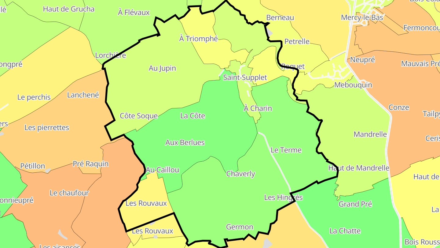Carte des prix de l'immobilier Saint-Supplet