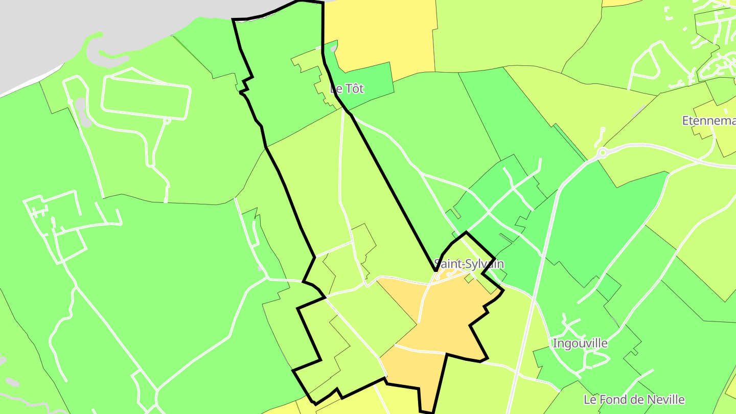 Carte des prix de l'immobilier Saint-Sylvain
