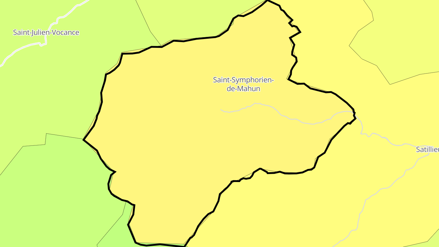 Carte des prix de l'immobilier Saint-Symphorien-de-Mahun