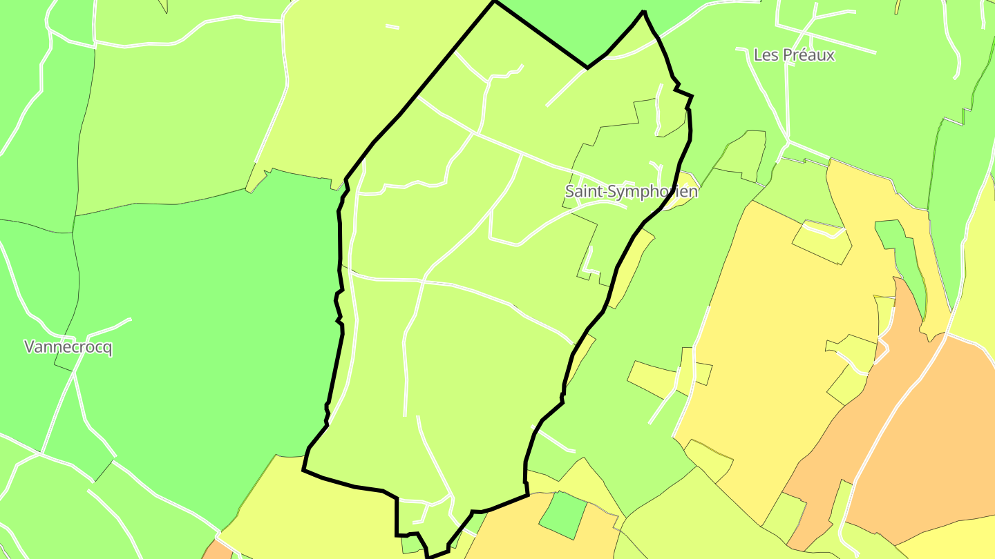 Carte des prix de l'immobilier Saint-Symphorien