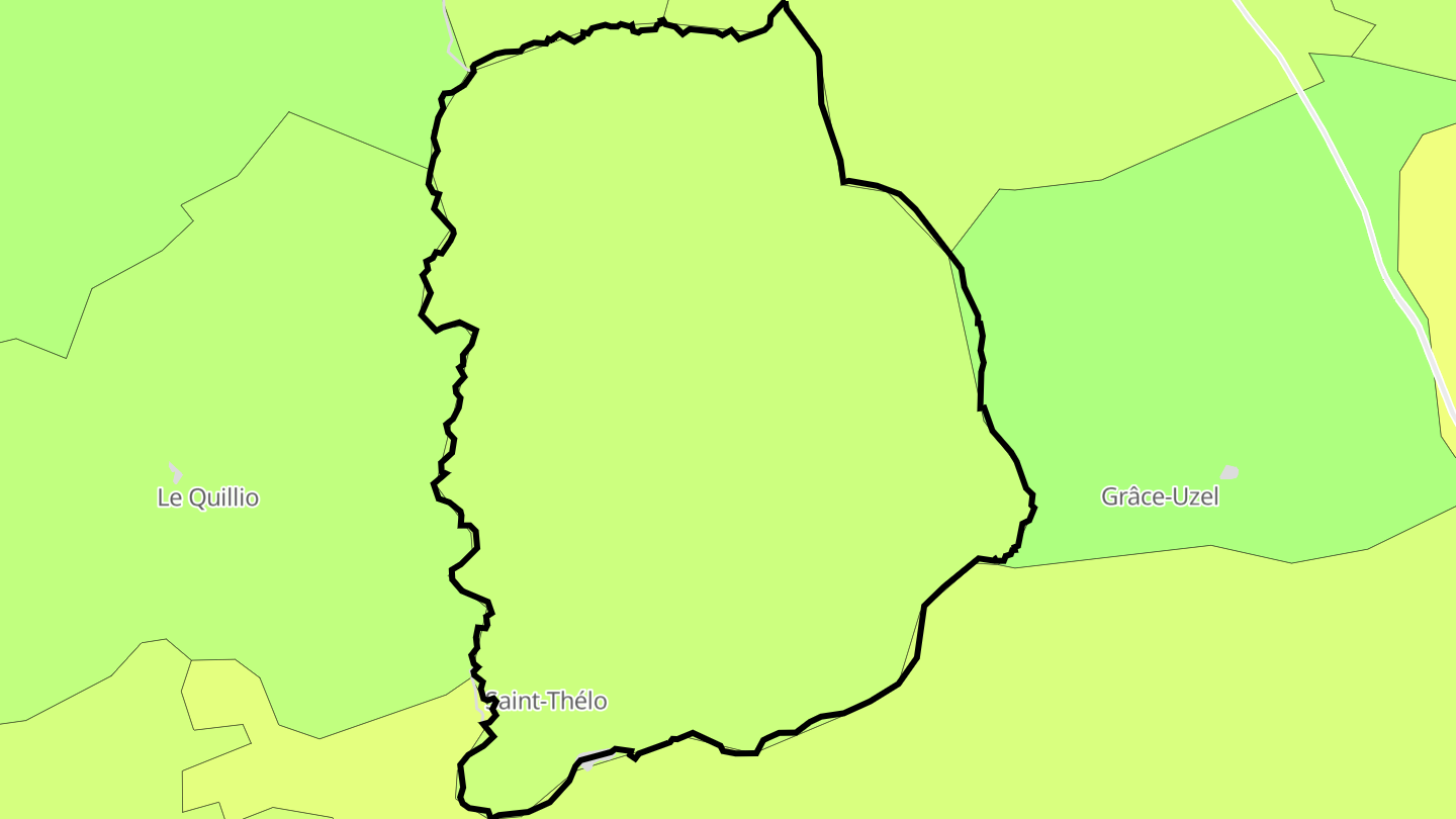 Carte des prix de l'immobilier Saint-Thélo