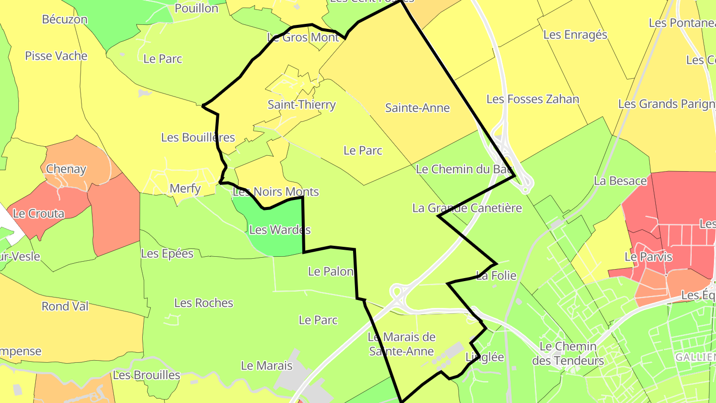Carte des prix de l'immobilier Saint-Thierry