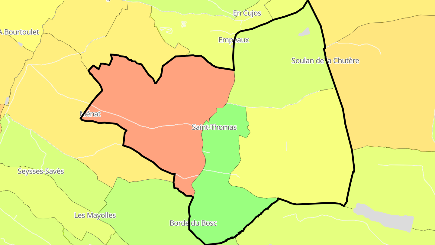 Carte des prix de l'immobilier Saint-Thomas