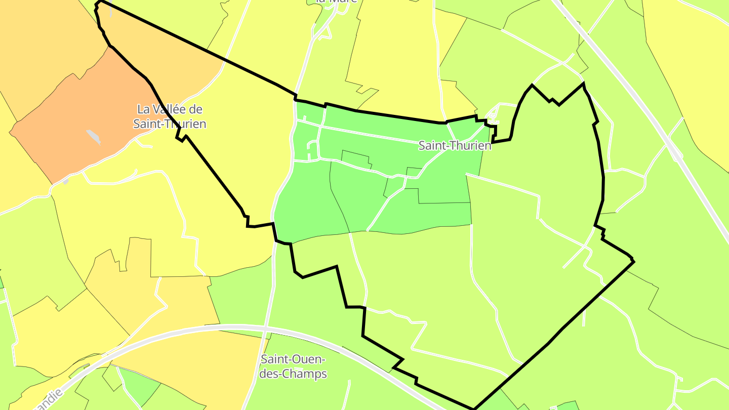 Carte des prix de l'immobilier Saint-Thurien