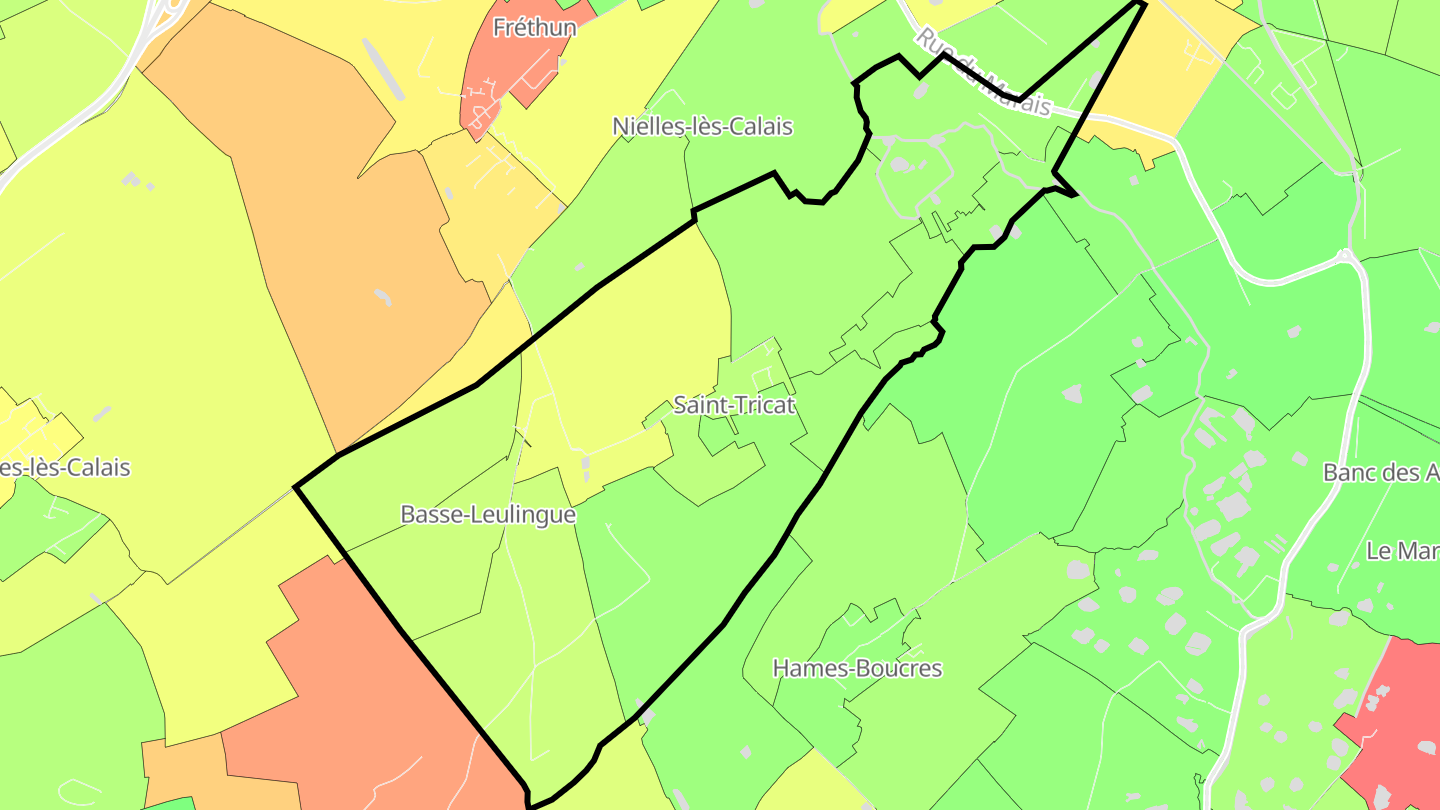 Carte des prix de l'immobilier Saint-Tricat